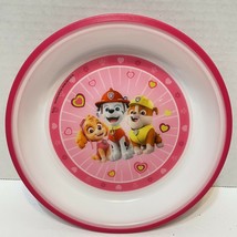 Playtex Baby Paw Patrol Hearts Child Shallow Bowl Pink Rimmed 7.5 in - $10.46