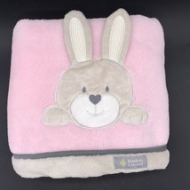 Blankets and Beyond Bunny Baby Blanket Rabbit Plush Sensory Ears Easter - £17.52 GBP