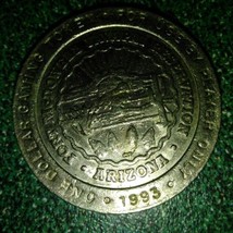 One dollar gaming token McDowell Gaming Center Arizona Fort 1993 Live Po... - £10.49 GBP