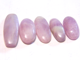 Kunzite 82.59ctw 32x12x6mmt Natural Cabochon for Jewelry Making (5 cabs shown) - £15.17 GBP