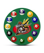 Billiard Balls Colorful Wall Clock Pool Snooker Sports Clock Pool Hall G... - £32.62 GBP