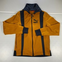 Puma Jacket Mens Small Orange Blue Full Zip Outdoor Tennis Pockets Turtl... - £18.18 GBP