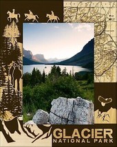 Glacier National Park Laser Engraved Wood Picture Frame Portrait (3 x 5)  - £20.82 GBP