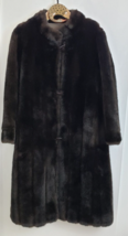 Vtg Dubrowsky &amp; Perlbinder Faux Fur Reversible Coat Brown Full Length Si... - £115.94 GBP