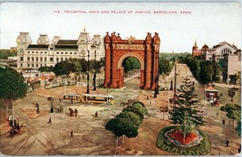 Triumphal Arch and Palace of Justice Barcelona Spain Postcard - £5.78 GBP