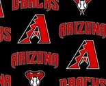 College Arizona Diamondbacks MLB Sports Fleece Fabric Print by the yard ... - $14.97