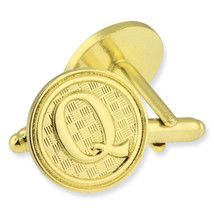 Letter Q Cufflink Set Gold or Silver - £30.36 GBP