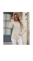 Siliteelon Linen Shirts Button Down for Women Long Sleeve Summer-SIZE M - €14,30 EUR
