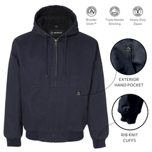 Dri Duck Men&#39;s Jacket Navy Cheyenne Canvas (S02) - £44.02 GBP