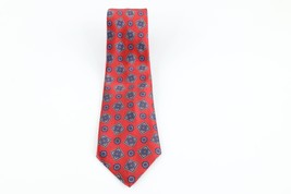 Vintage 70s Streetwear Silk Geometric Neck Tie Dress Tie Wedding USA - $22.72