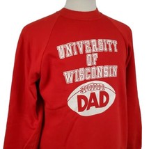 Vintage Wisconsin Badgers Football Dad Sweatshirt XL Crew Raglan Sleeve ... - £22.11 GBP