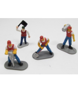 Workers People Figures for Train Village PVC or Cake toppers 2 1/4&quot; - £11.57 GBP