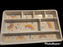  Vintage Nursery School Office Desk Junk Drawer Organizer Tray Rainbow B... - $24.75