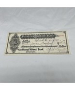 1909 Farmer&#39;s &amp; Merchant&#39;s Bank Check #20345 Continental National Bank  ... - $16.64 CAD