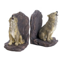 HOWLING WOLF BOOKENDS - $41.93