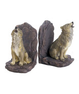 HOWLING WOLF BOOKENDS - $58.45 CAD