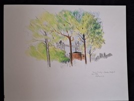 Original Signed Beverly Ellstrand Tower Bridge London, England Color Ske... - $27.00