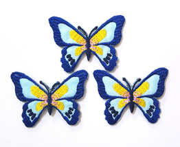 13pc Viola purplish Blue Butterfly Embroideries Patches Iron On PH77 - £7.89 GBP