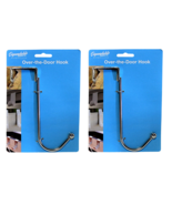 Set of 2 Over The Door Hooks – Polished Chrome Finish, Space-Saving Meta... - $9.89