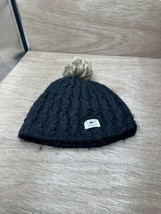 Turtle Fur Merino Wool Thick Black Pom Beanie Hat Soft Inside Adult - $339.23 MXN