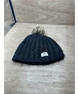 Turtle Fur Merino Wool Thick Black Pom Beanie Hat Soft Inside Adult - $17.82