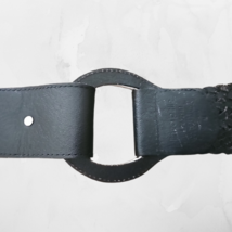 Womens Linea Pelle Black Woven Belt 050931 Genuine Leather image 3