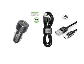 18W Car Charger PD + 3FT A to C USB For Samsung Galaxy A24 4G - £9.85 GBP