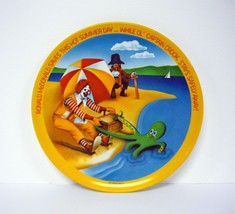 Ronald McDonald Saves This Hot Summer Day Vintage 10&quot; Plate w/Captain Crook 1977 - £7.56 GBP