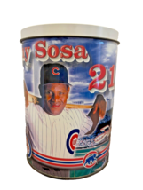 1999 Chicago Cubs Sammy Sosa #21 Tin Container 8.25 Inch Tall by 6 Inch Dia Vtg - £25.63 GBP