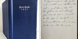 1951 vintage DONALD L MAKKOO rensselaer ny USN DIARY handwritten navy pe... - $143.55