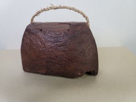 Vintage Hand Carved Wood Bell India? 4 x 6&quot;{ - £22.68 GBP