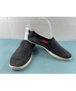 Sanuk Womens Shoes Black 7 M Brook Knit Sidewalk Surfer Slip On Flats Lo... - $40.50 CAD