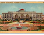 Exposition Autidorium San Francisco California CA UNP Linen Postcard H23 - £2.30 GBP