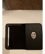 Police Officer Mini Badge SILVER Shield Thin Blue Line Wallet And ID - £18.30 GBP