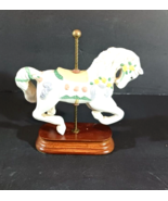 Vintage CAROUSEL HORSE Porcelain Ceramic ADJUSTABLE HEIGHT Yellow Pink 1... - €13,19 EUR