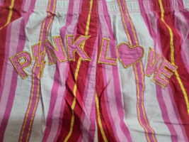 Victorias Secret PINK Metallic Vintage Pajama Lounge Pants Capri Medium ... - $44.00