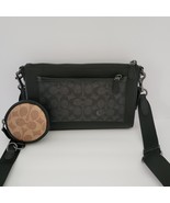Coach CW372 Holden Crossbody Signature Coin Case Messenger CharcoaL Tan ... - $227.96 CAD