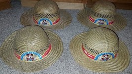 4 Walt Disney World Straw Hats Mickey Garden Grill Epcot Land One Size A... - $49.50