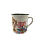 1992 Potpourri Press Cat &amp; Mouse w Christmas Gifts Presents Kitten Coffe... - $11.83