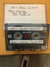 Chris Holmes (of W.A.S.P.) Telephone Interview June 26, 1997 Cassette... - £15.02 GBP