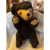 Vintage brown Teddy Bear Stuffed With Straw 15&quot; tall C1960&#39;s - £8.56 GBP