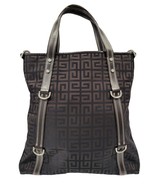 Auth GIVENCHY 2Way Handbag Shoulder Bag Brown Nylon/Leather - £226.07 GBP
