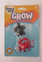 Magic Grow Creature 2 Pack Sea Turtle &amp; Crab Watch It Grow Up To 600% In Water! - £3.04 GBP