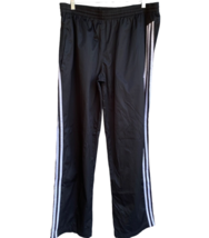 Adidas Climalite  Men Track Pant sz XL Black White 3 Stripe Ankle Zip Me... - $15.29