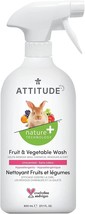 ATTITUDE Fruit and Vegetable Wash, Removes Wax, Dirt and Impurities, Plant- and  - £18.49 GBP