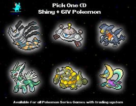 Pick 2 (two) Custom Pokemon - Choose your 1 Custom Shiny 6IV Pokemon - £4.69 GBP