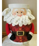 Christmas 2 Stackable Santa Claus Boxes Storage Containers Holiday Decor FS - £15.56 GBP