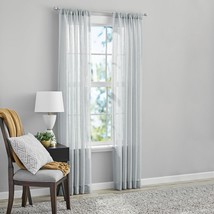 Mainstays Polyester Sheer Rod Pocket Single Curtain Panel--Silver--50&quot; x... - £4.78 GBP