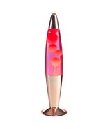 Urban Shop 16&quot; Rose Gold Motion Lamp Pink Wax Pink Liquid Silver Metal B... - £11.00 GBP