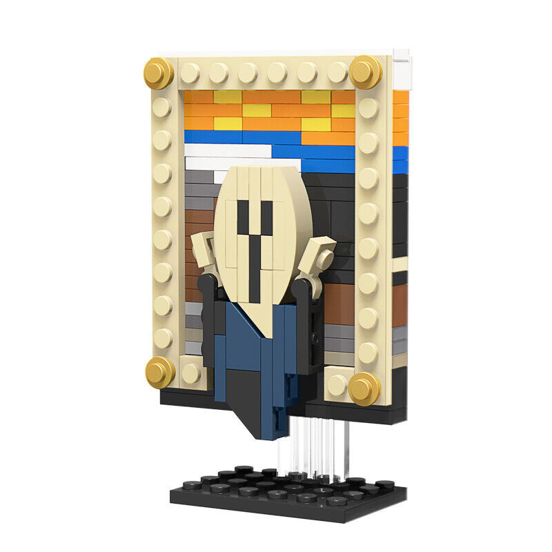 BuildMoc Iconic Rrtwork The Scream Picture Frame 107 Bricks - $9.59